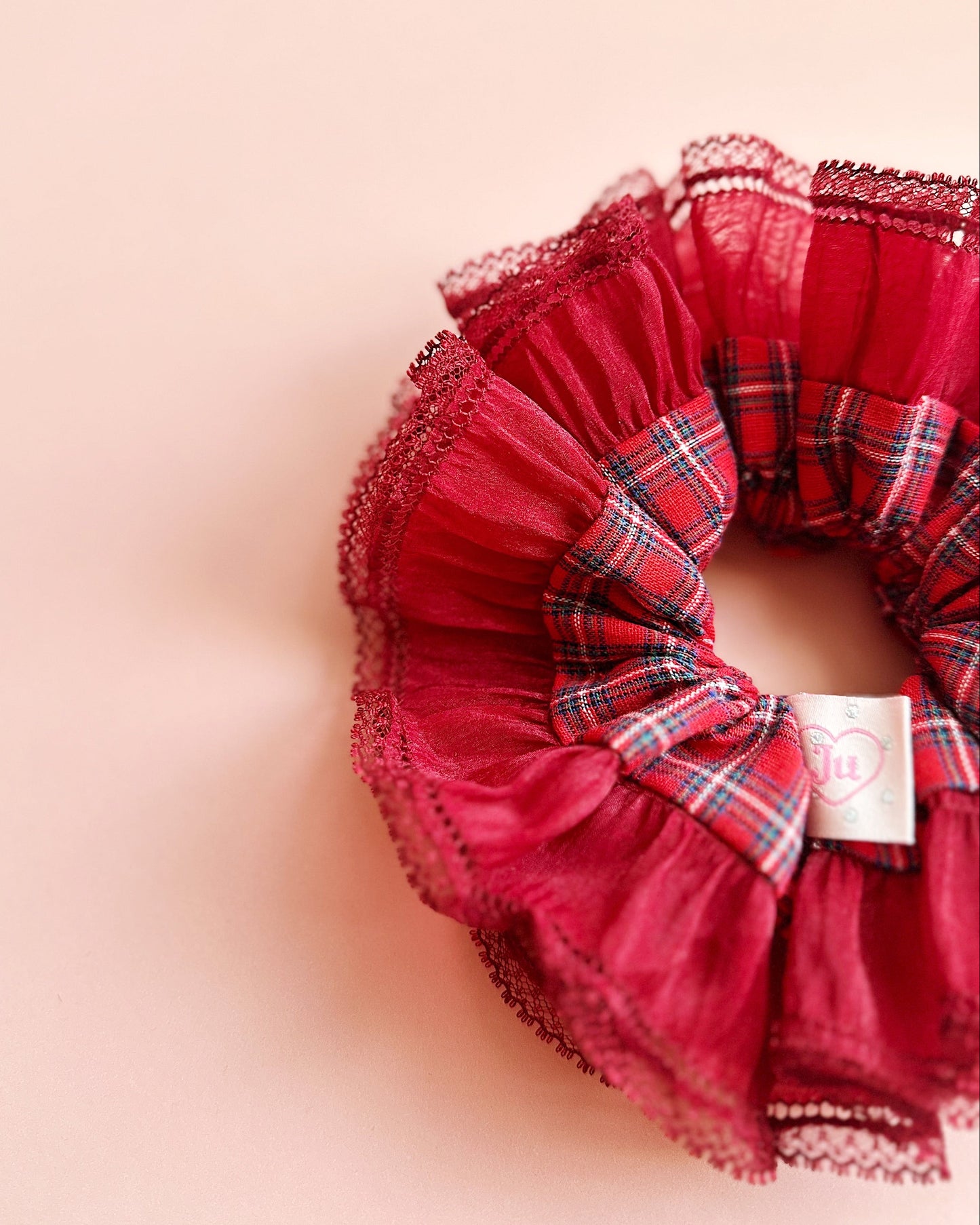 Valentine's Special : Oversized French Lace Ruffled Scrunchie