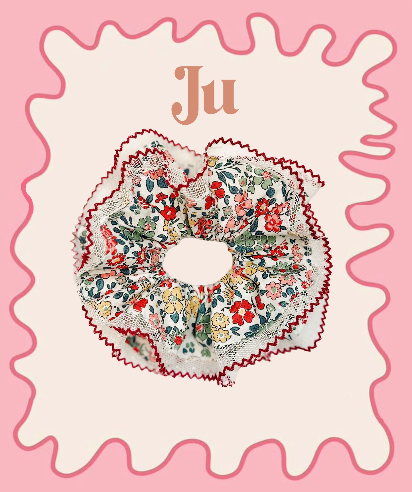 Jumbo Floral lace Scrunchies