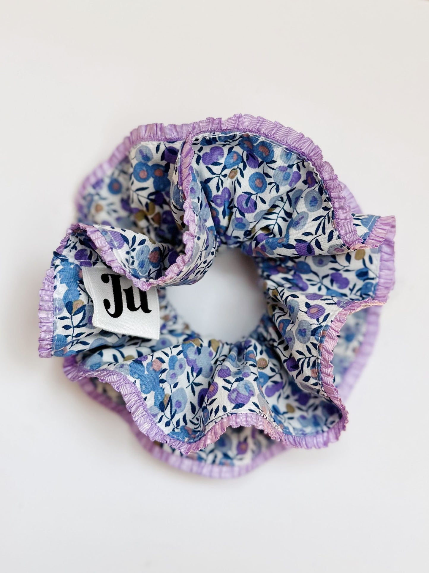 Jumbo Purple Floral Scrunchies