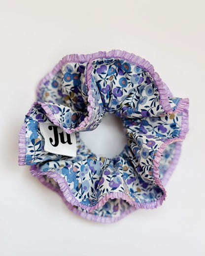 Jumbo Purple Floral Scrunchies