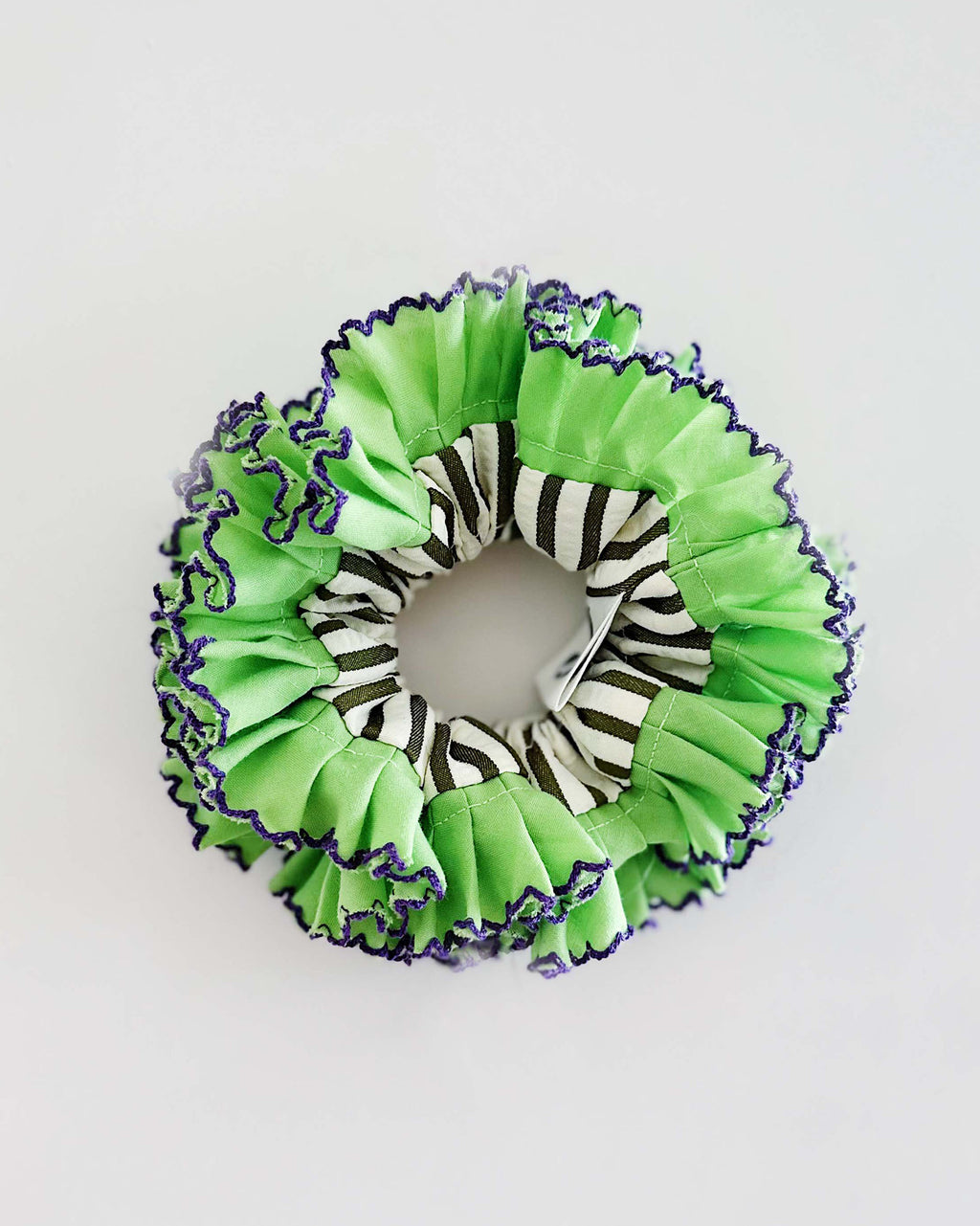 Statement Black Gingham Scrunchies