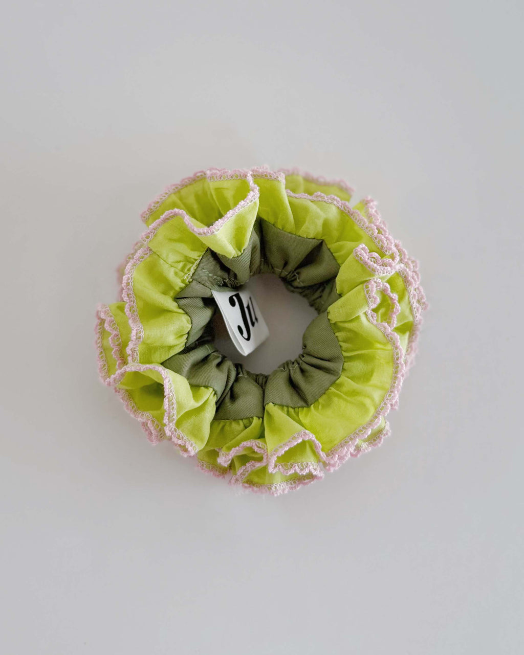 Statement Blue Gingham Scrunchies