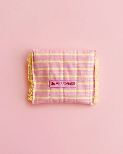 Handmade Lace Coin Purse | Pastel Gingham Snap Pouch