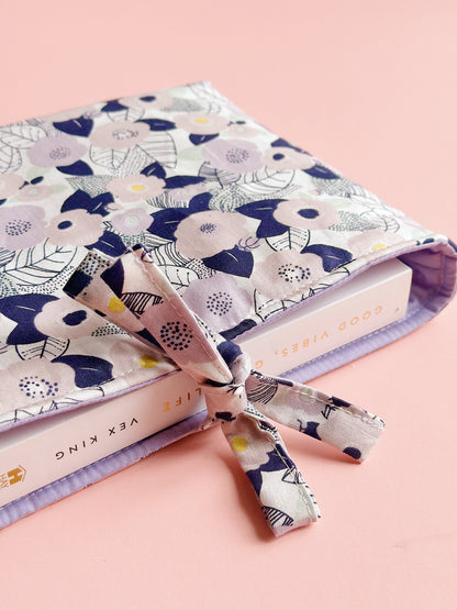 Floral Quilted Book Sleeve – Korean Cotton Book Protector