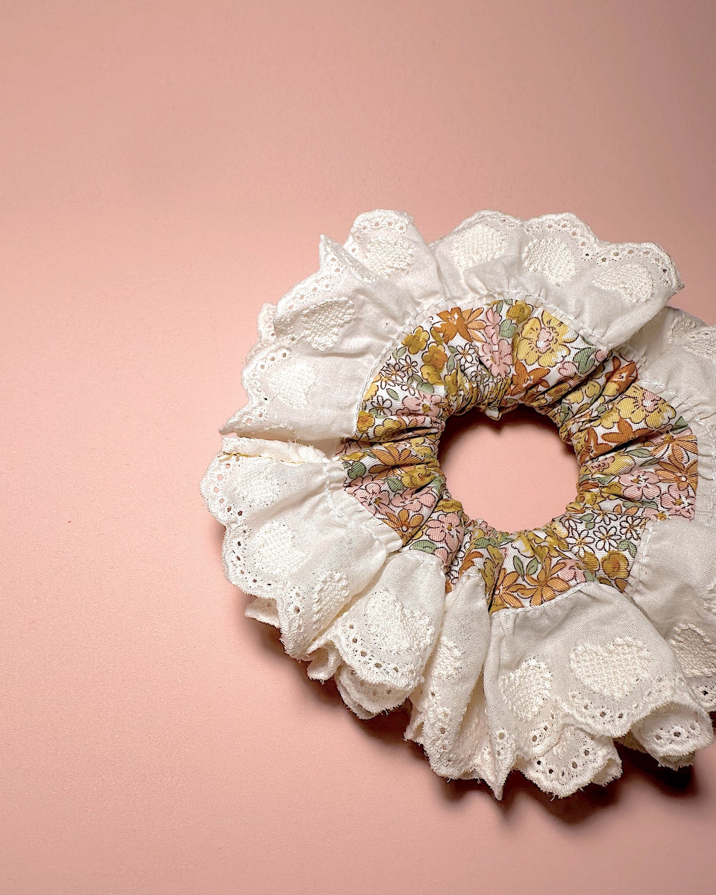 Natural Floral color Scrunchies For Summer