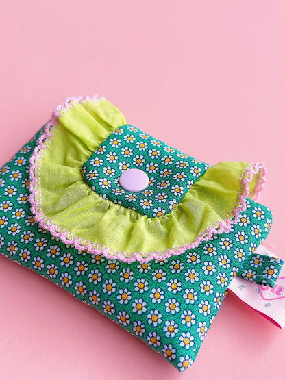 Liberty Collection | Floral Card Holder Pouch | Handmade Padded Snap pouch
