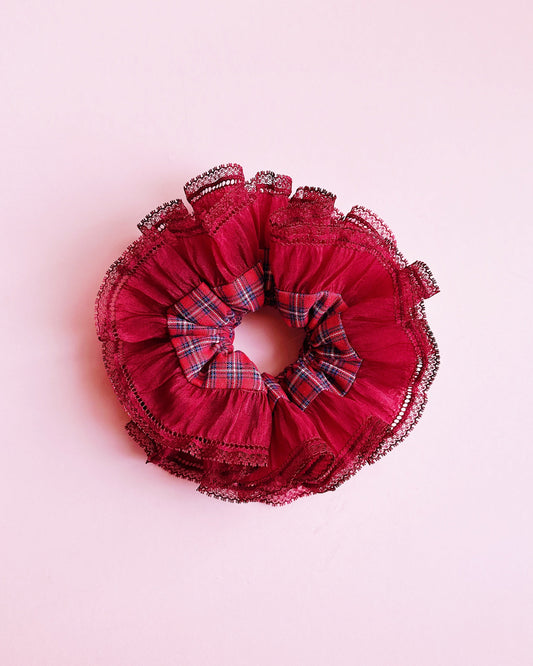 Valentine's Special : Oversized French Lace Ruffled Scrunchie