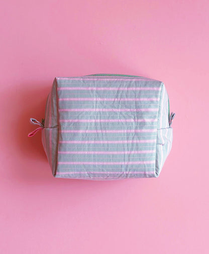 Pastel Striped Camera Pouch｜Handmade Make Up Pouch | Cute bag for Camera