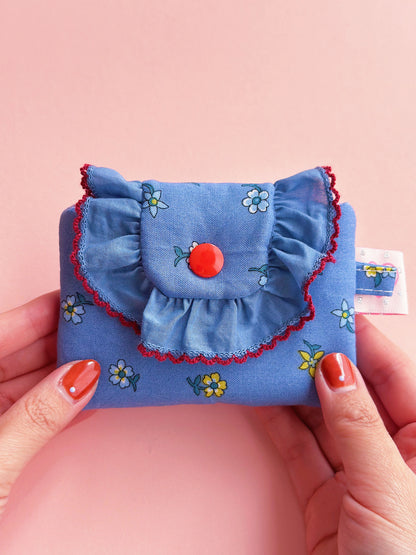 Liberty Collection | Floral Card Holder Pouch | Handmade Padded Snap pouch