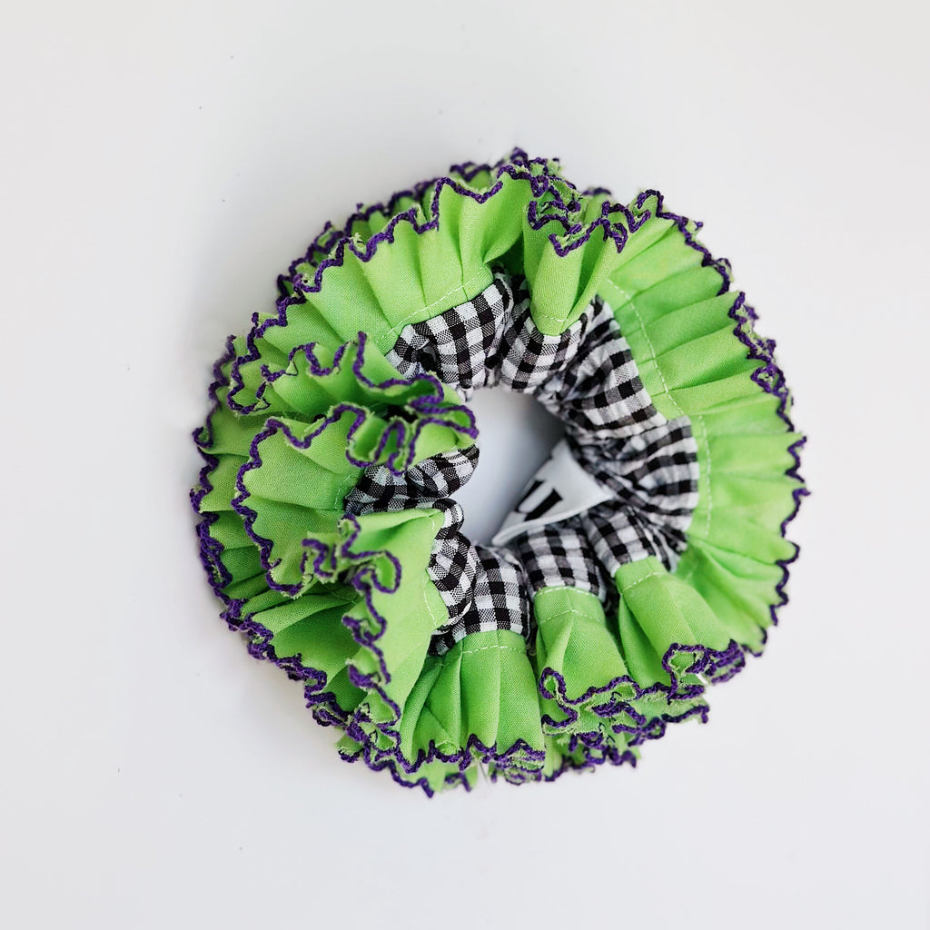 Statement Black Gingham Scrunchies