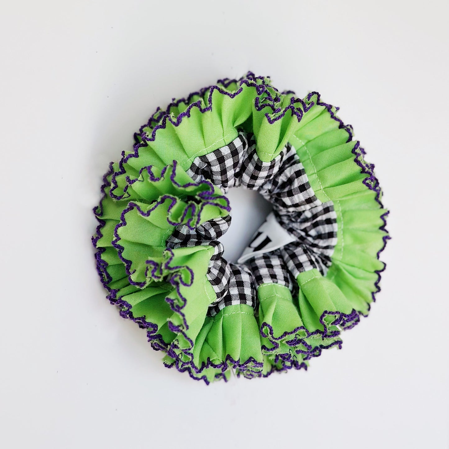 Statement Black Gingham Scrunchies