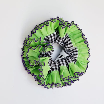 Statement Black Gingham Scrunchies