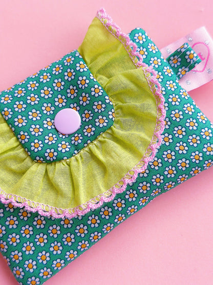 Liberty Collection | Floral Card Holder Pouch | Handmade Padded Snap pouch