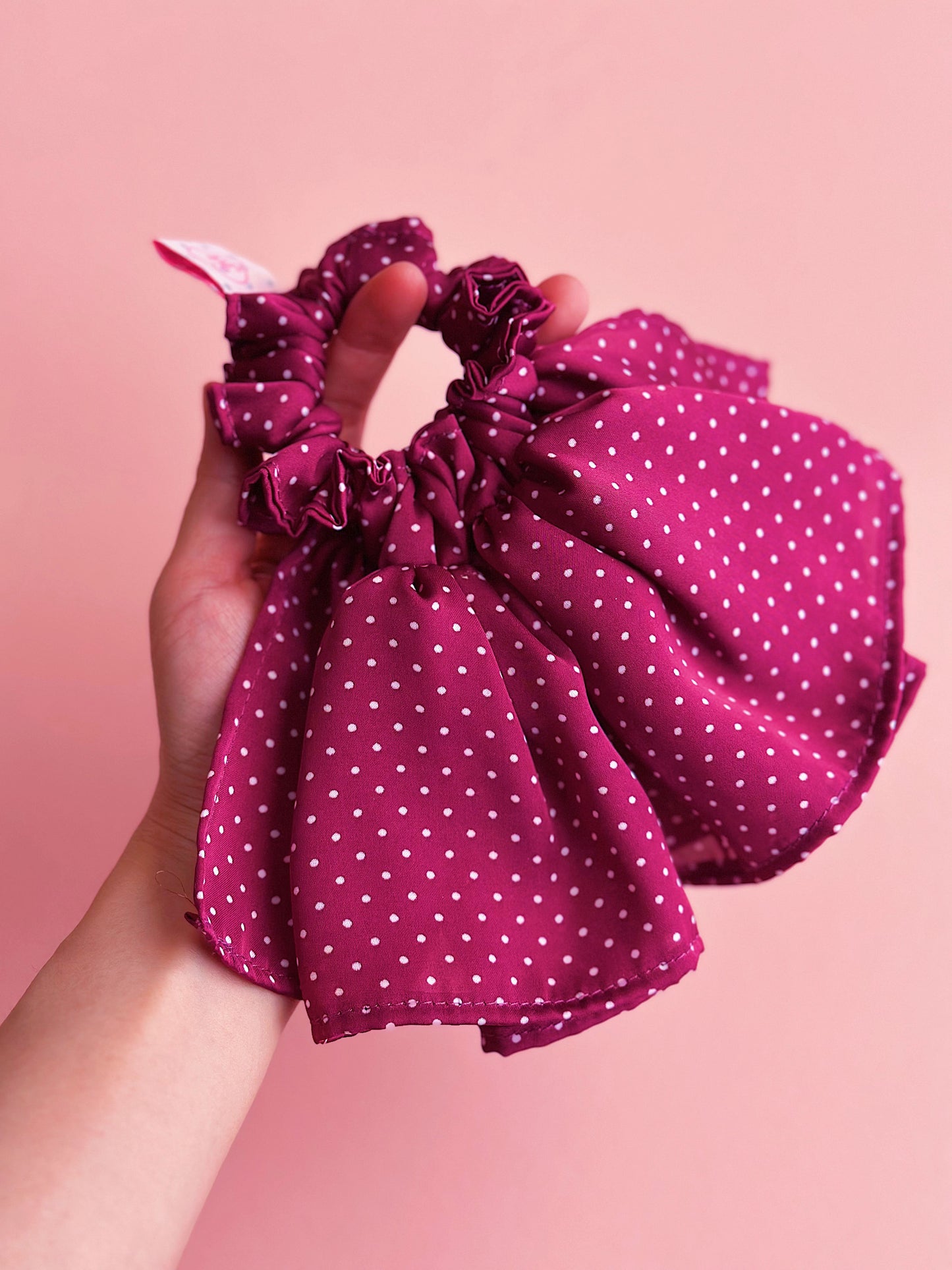 Polka Dot Parisian Ruffles Scrunchies