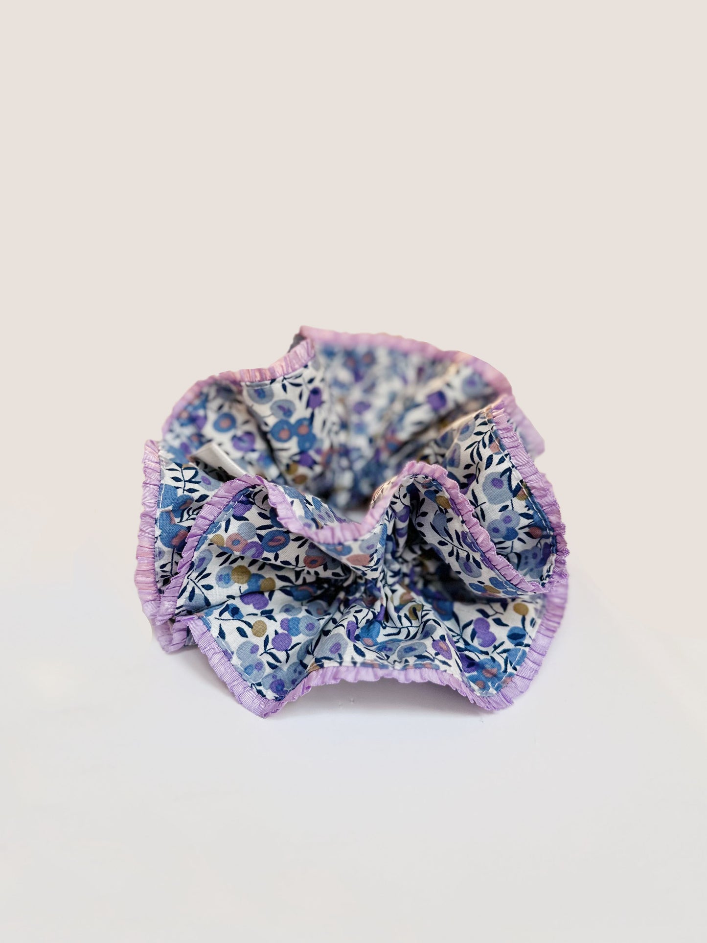 Jumbo Purple Floral Scrunchies