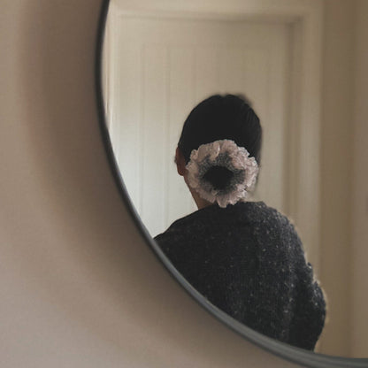 Pink Gingham Frilly Scrunchies