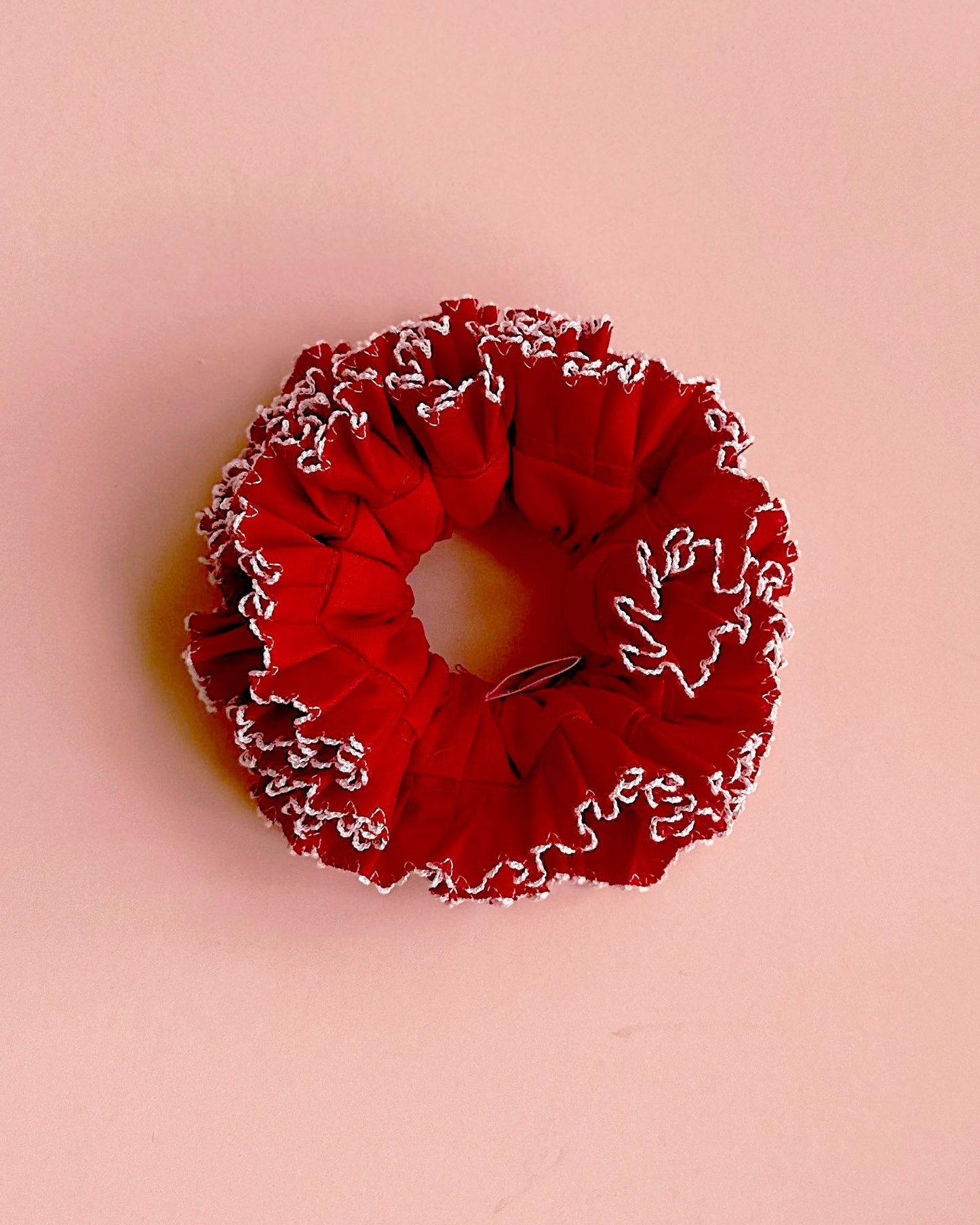 Valentine's Special : Oversized Red Ruffled Scrunchie