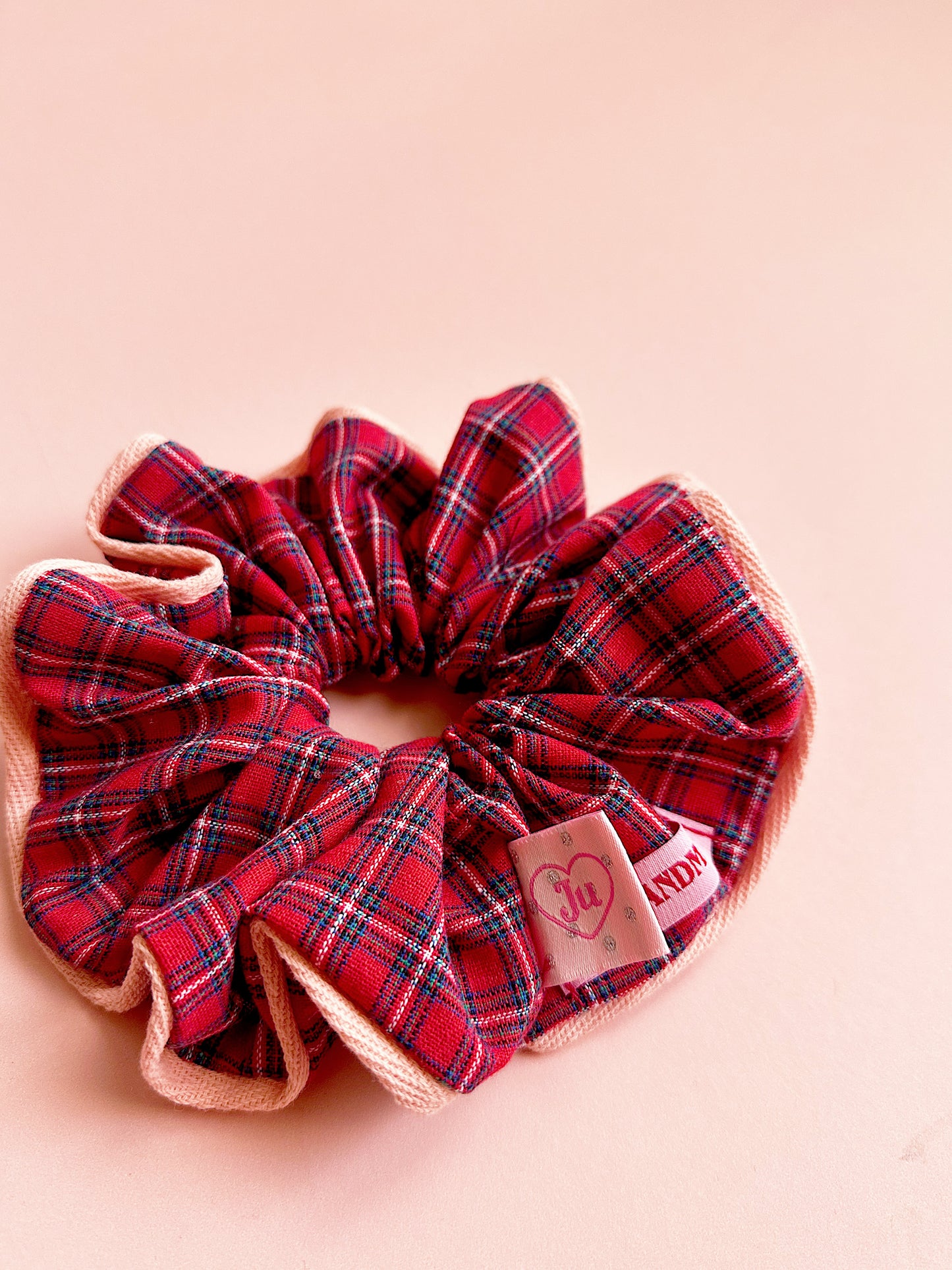 Valentine's Special : Statement Red Plaid Scrunchie