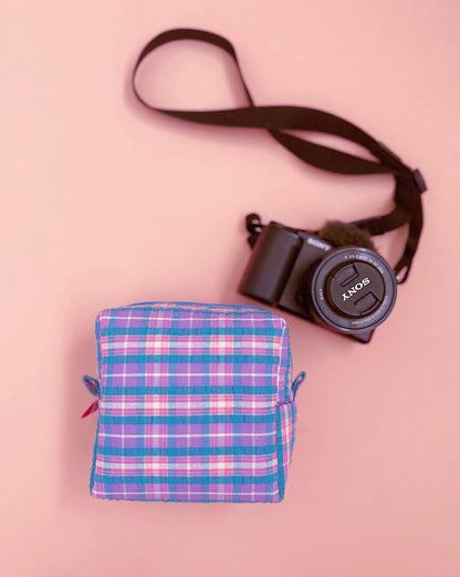 Plaid Camera Pouch｜Handmade Small Pouch | Cute bag for camera