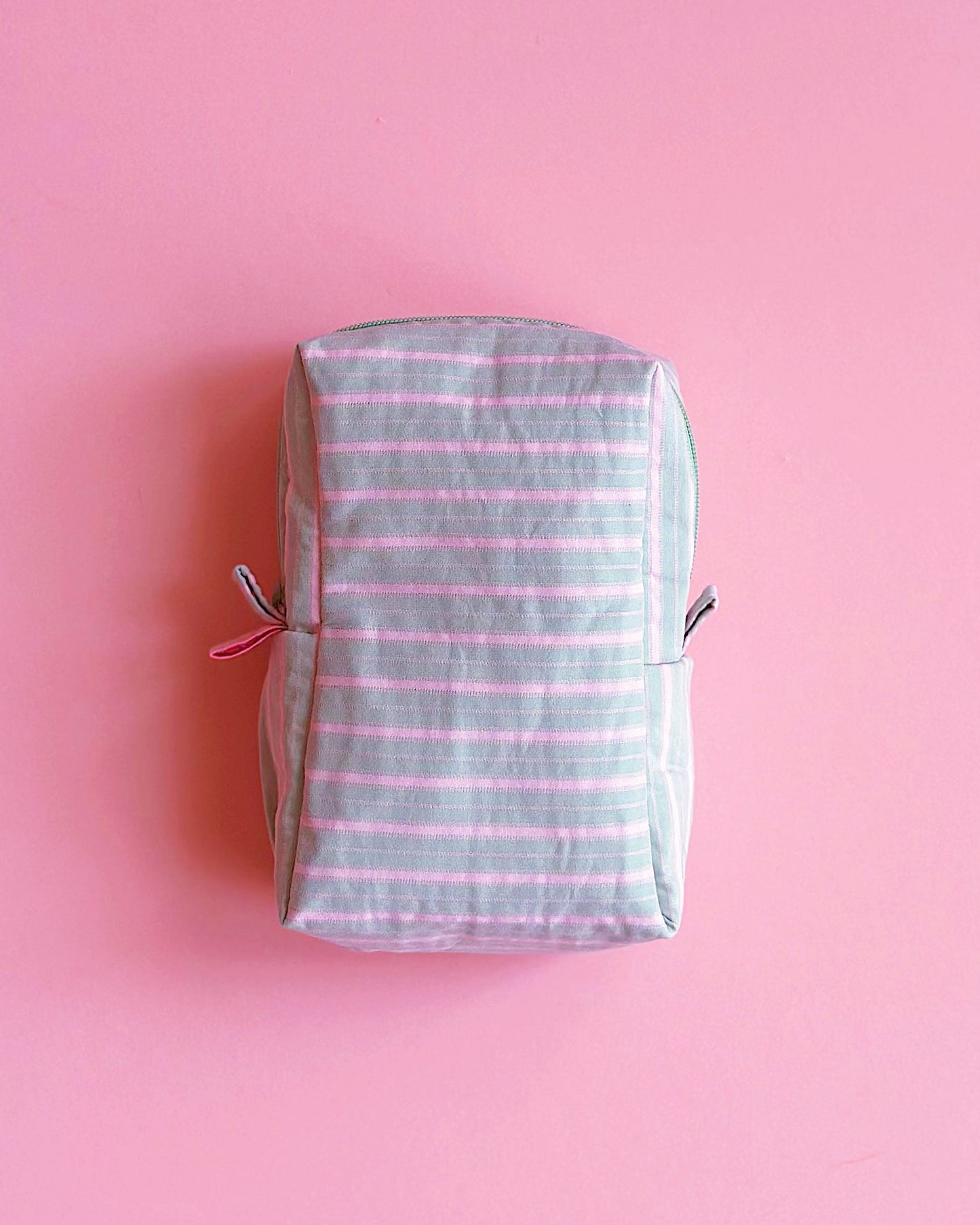 Pastel Striped Camera Pouch｜Handmade Make Up Pouch | Cute bag for Camera