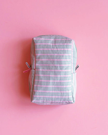 Pastel Striped Camera Pouch｜Handmade Make Up Pouch | Cute bag for Camera