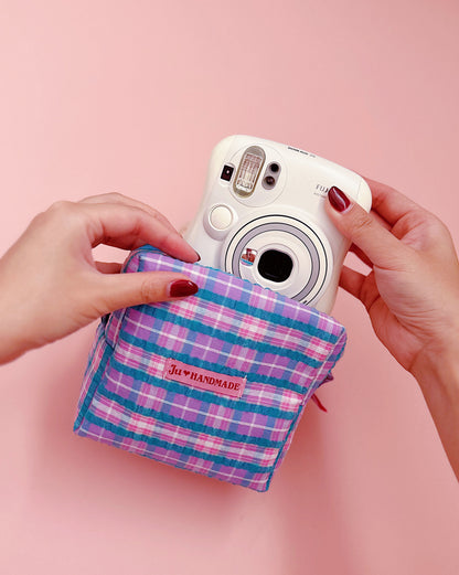 Plaid Camera Pouch｜Handmade Small Pouch | Cute bag for camera