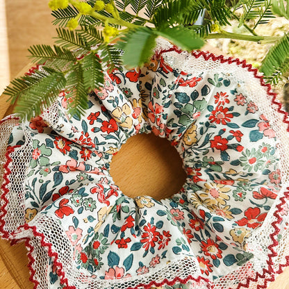 Jumbo Floral lace Scrunchies