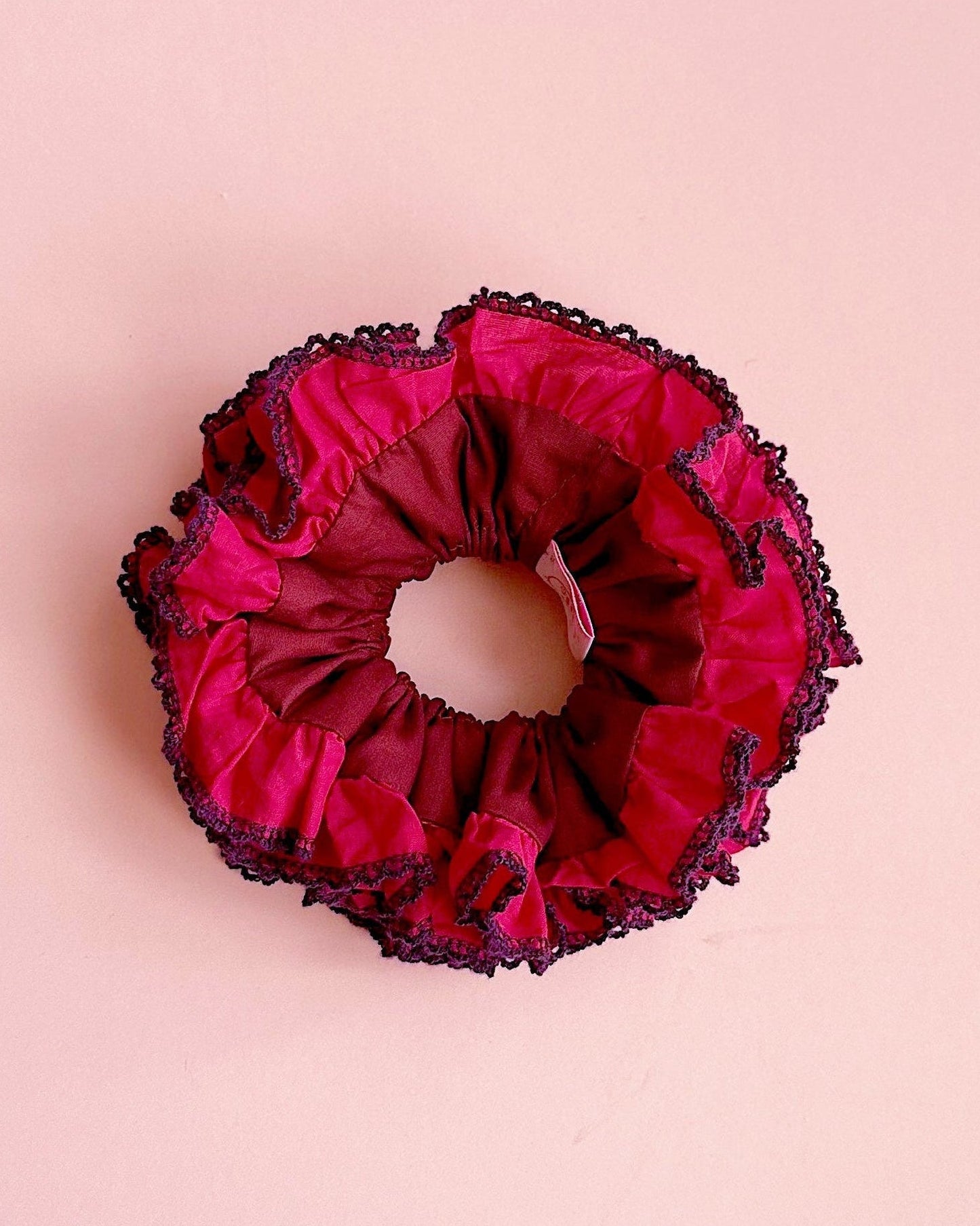 Valentine's Special : Oversized Red Ruffled Scrunchie