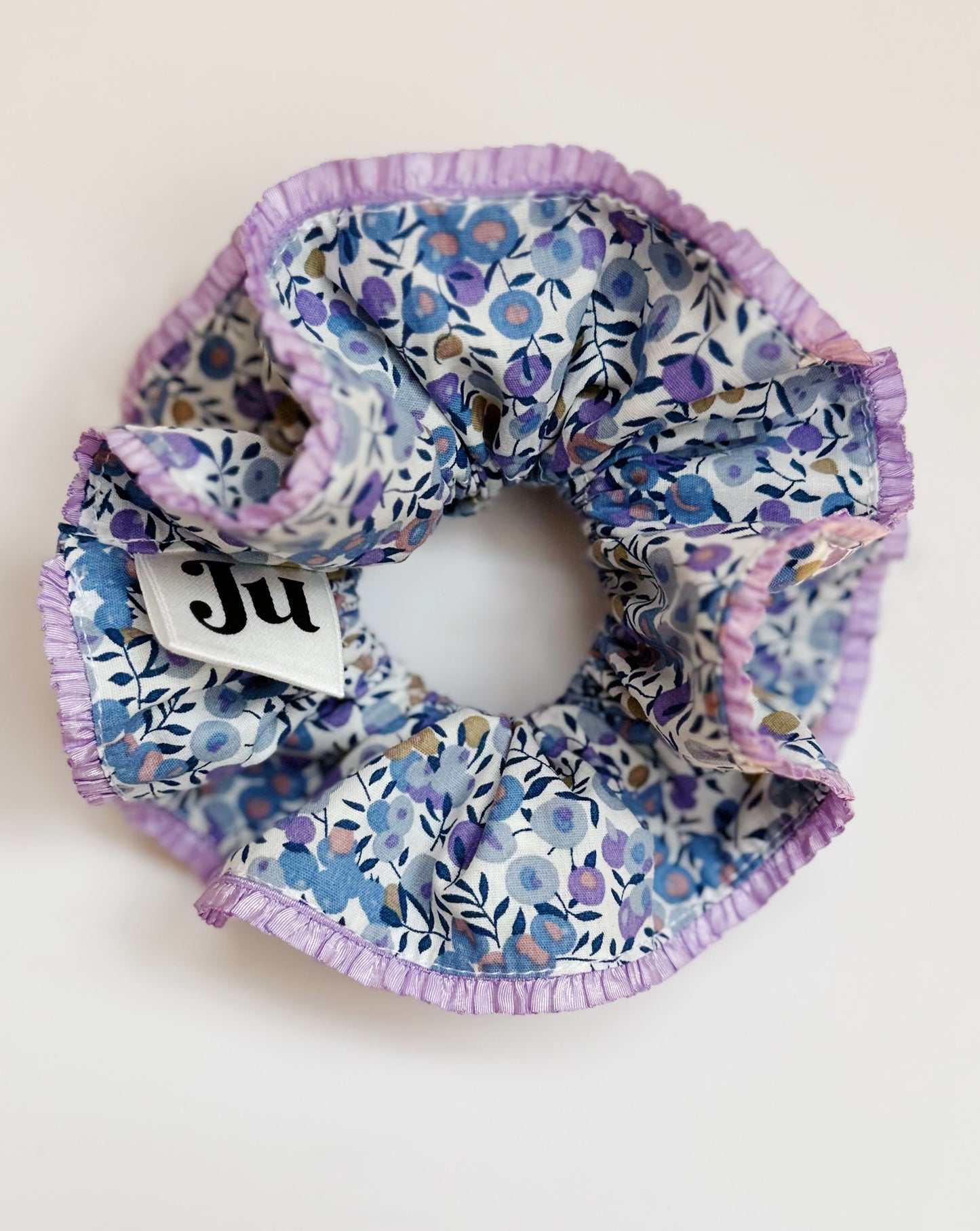 Jumbo Purple Floral Scrunchies