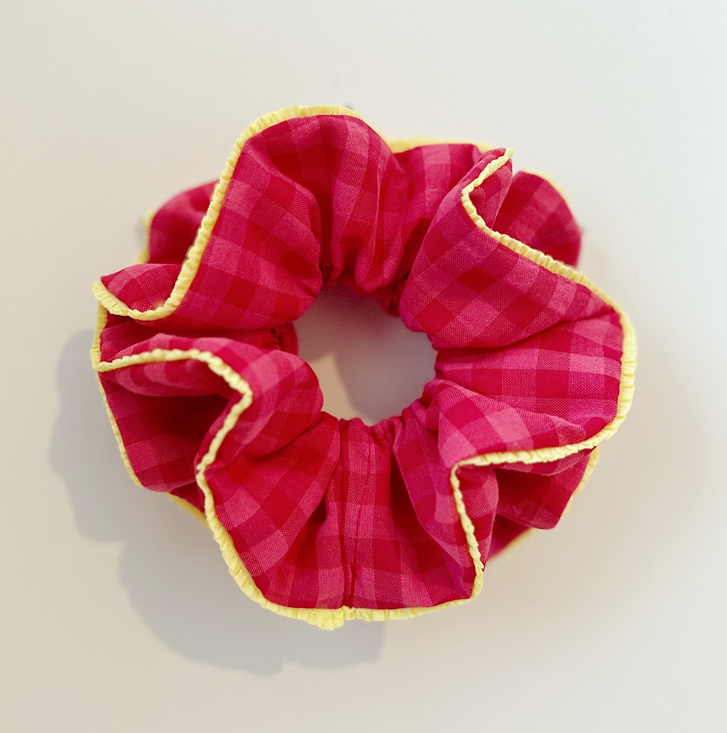 Jumbo Red Gingham Scrunchies