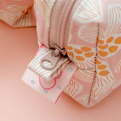 Soft Floral Small Zipper Pouch | Korean Cotton Fabric | YKK Zipper
