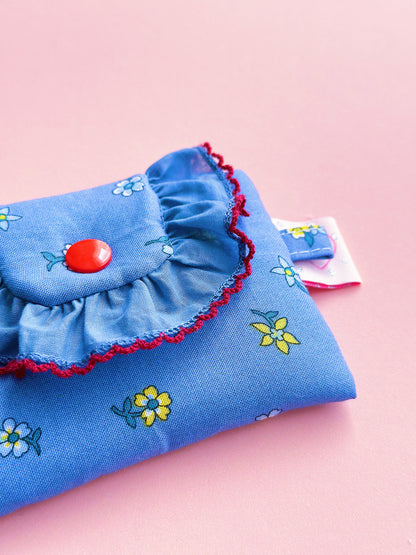 Liberty Collection | Floral Card Holder Pouch | Handmade Padded Snap pouch