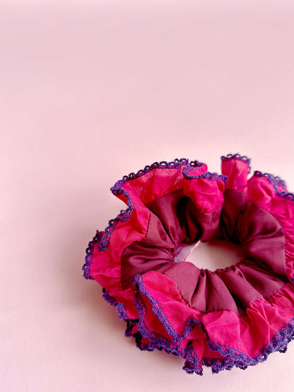 Valentine's Special : Oversized Red Ruffled Scrunchie