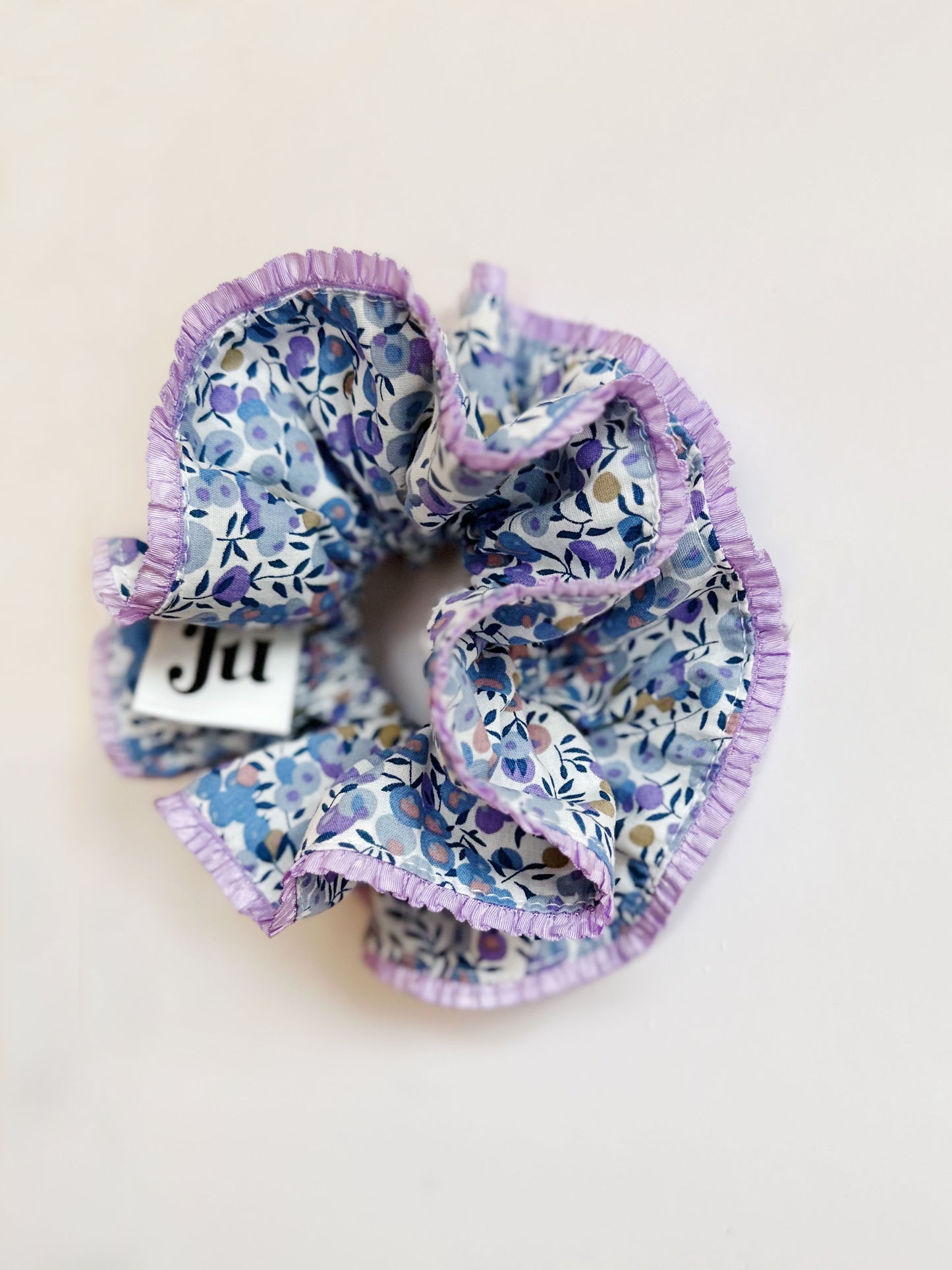 Jumbo Purple Floral Scrunchies