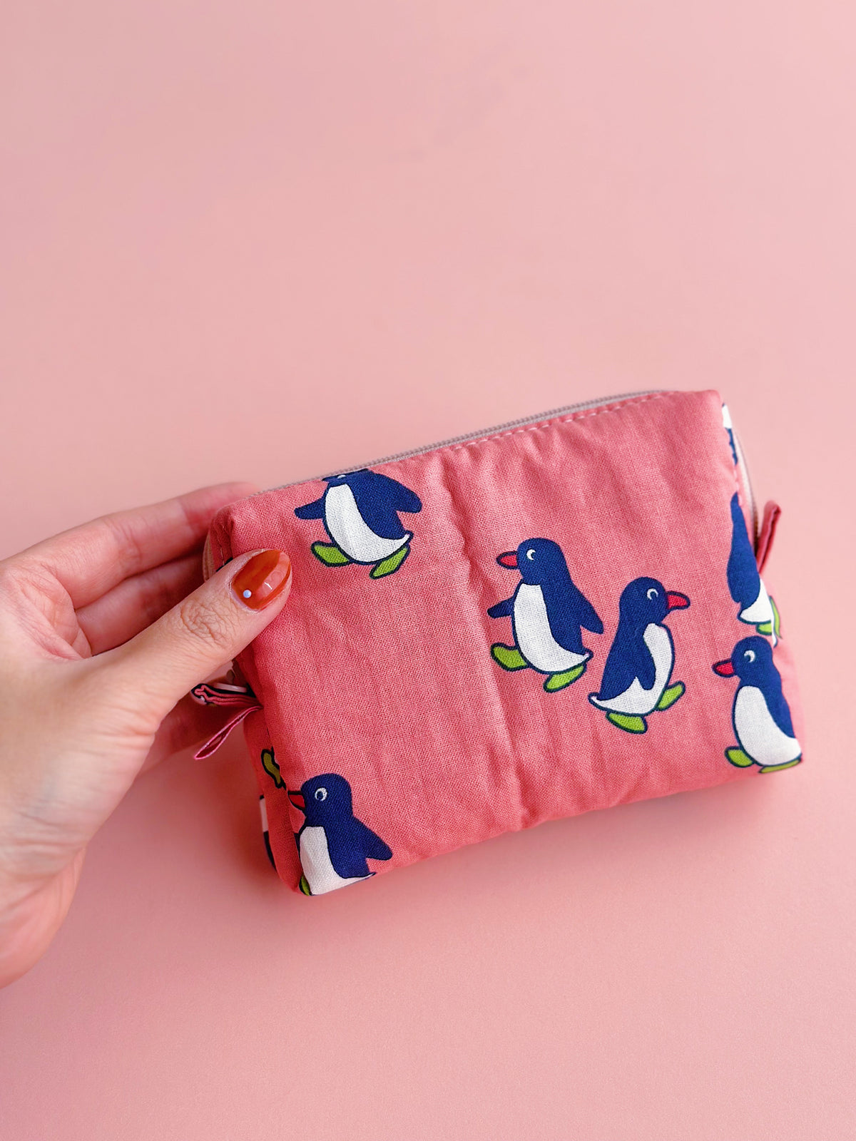 Cute Penguin Camera Pouch｜Handmade Small Pouch | Cute bag for camera