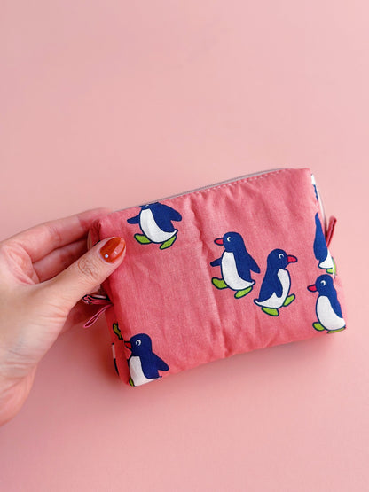 Cute Penguin Camera Pouch｜Handmade Small Pouch | Cute bag for camera