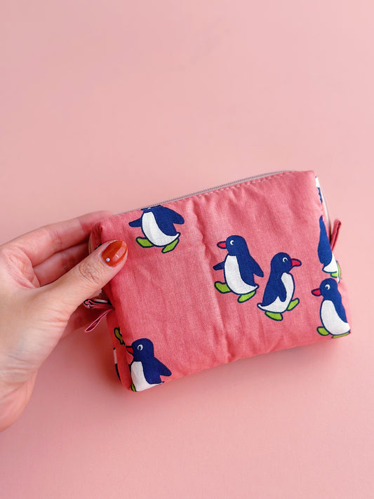 Cute Penguin Camera Pouch｜Handmade Small Pouch | Cute bag for camera