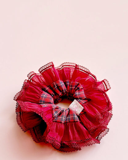 Valentine's Special : Oversized French Lace Ruffled Scrunchie