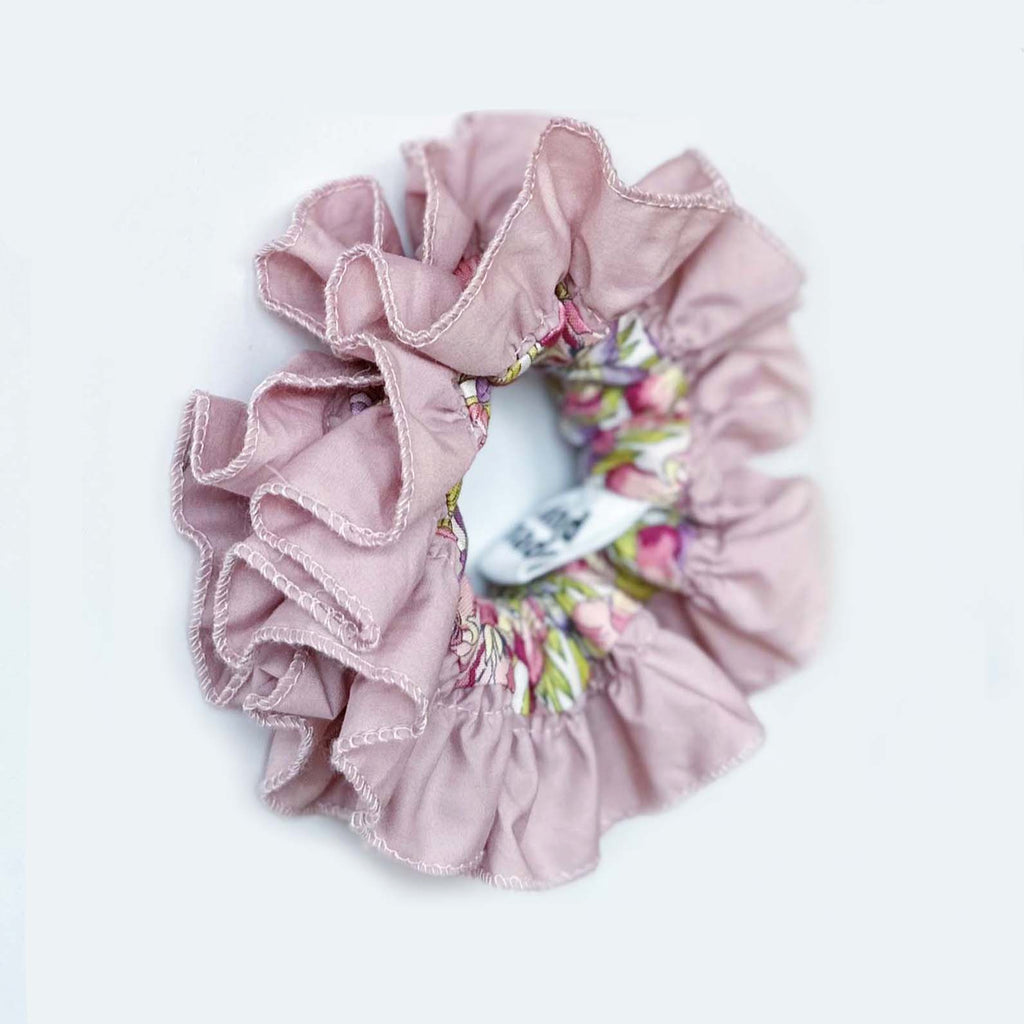Liberty Dusty Pink Floral Jumbo Scrunchies