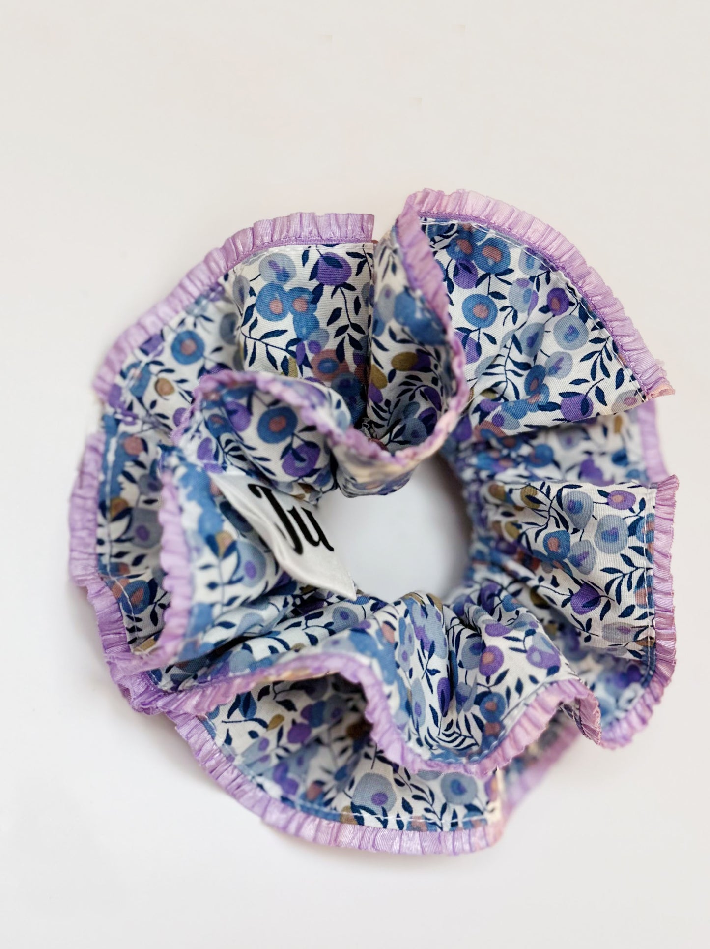 Jumbo Purple Floral Scrunchies