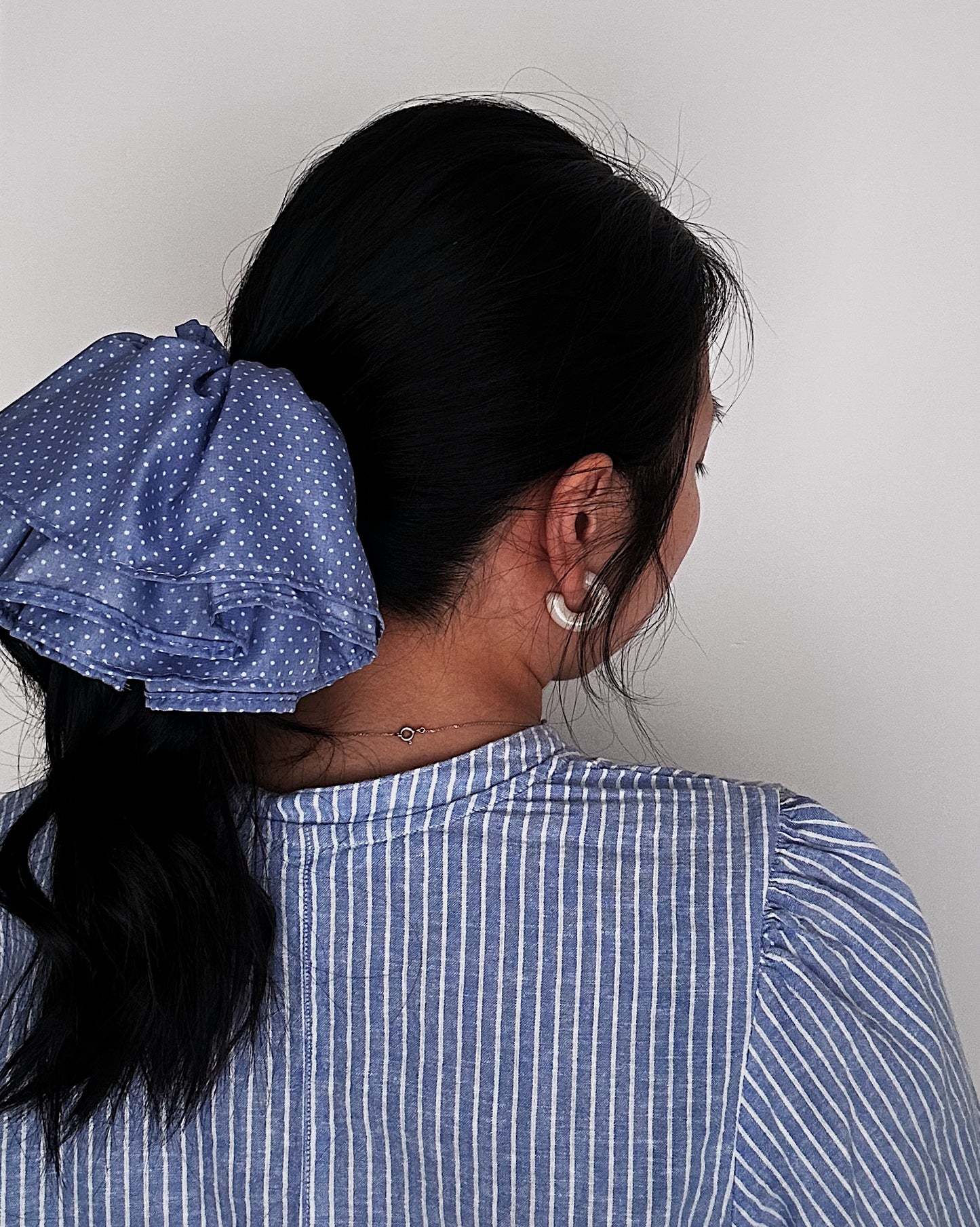 Polka Dot Parisian Ruffles Scrunchies