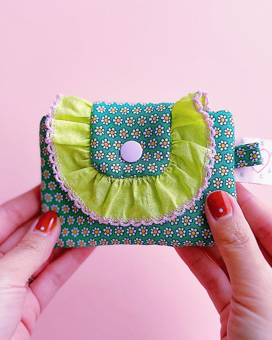 Liberty Collection | Floral Card Holder Pouch | Handmade Padded Snap pouch
