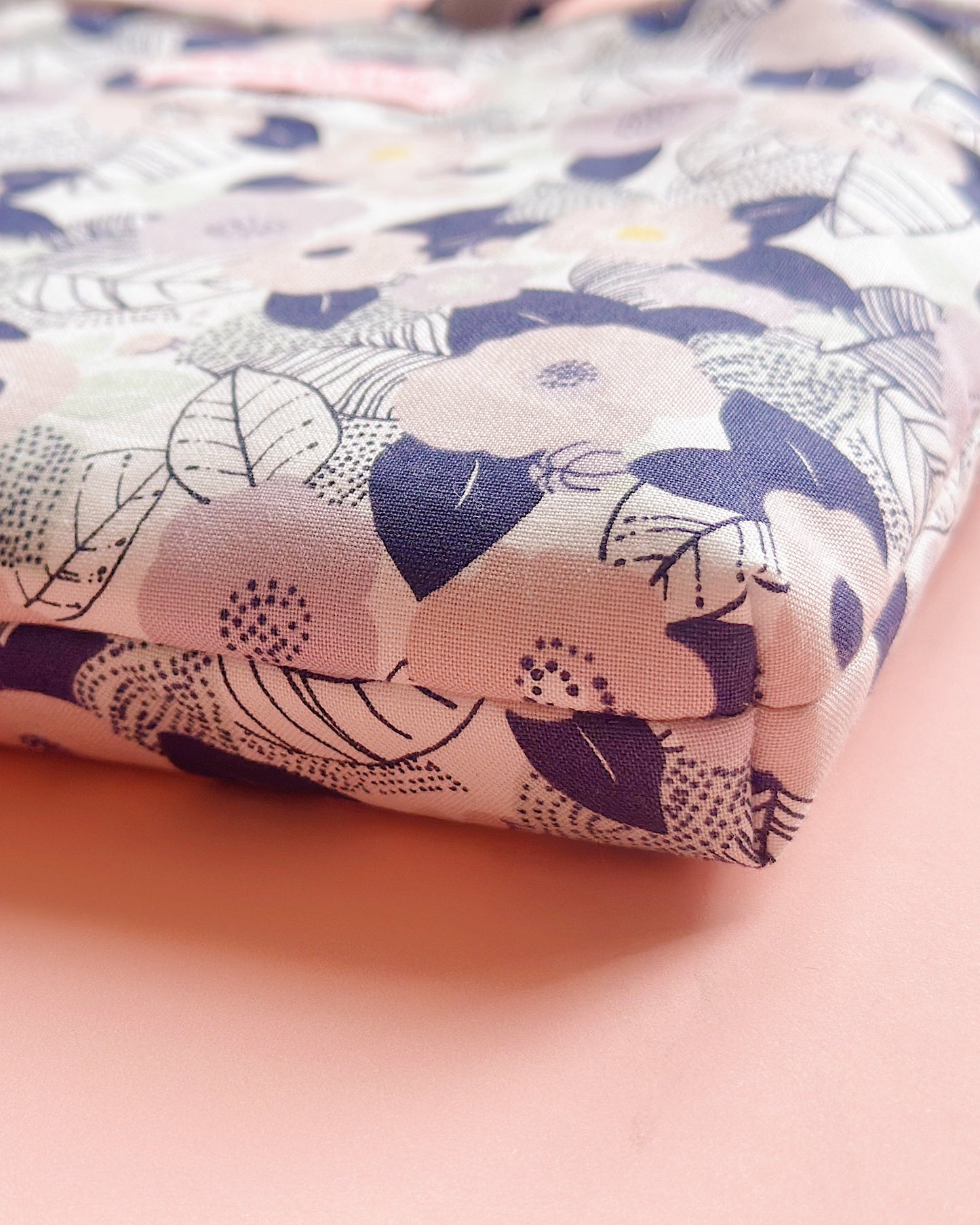 Floral Quilted Book Sleeve – Korean Cotton Book Protector