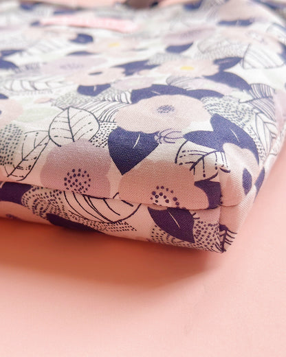 Floral Quilted Book Sleeve – Korean Cotton Book Protector