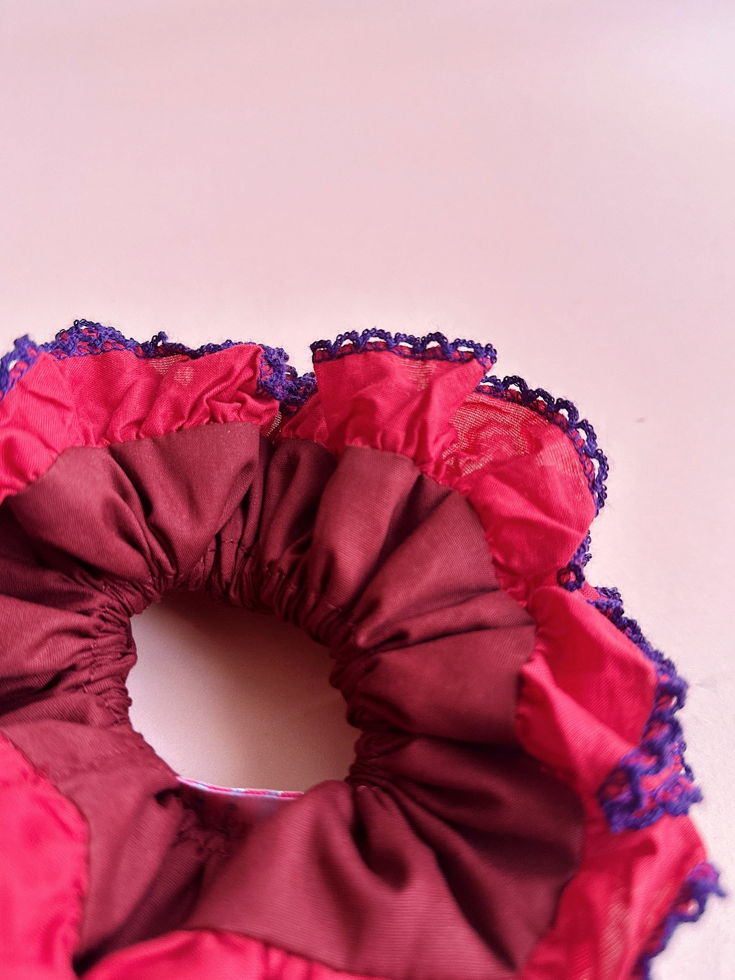 Valentine's Special : Oversized Red Ruffled Scrunchie