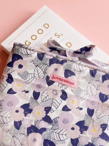 Floral Quilted Book Sleeve – Korean Cotton Book Protector