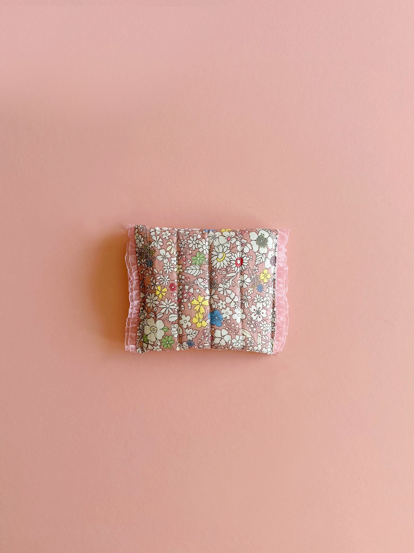 Pink Floral Snap Pouch – Cute Quilted Mini Bag