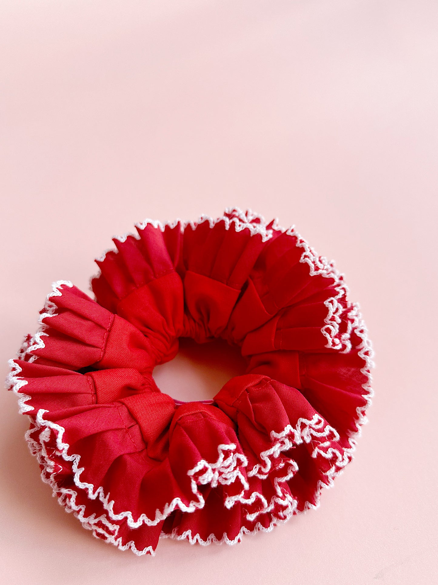 Valentine's Special : Oversized Red Ruffled Scrunchie