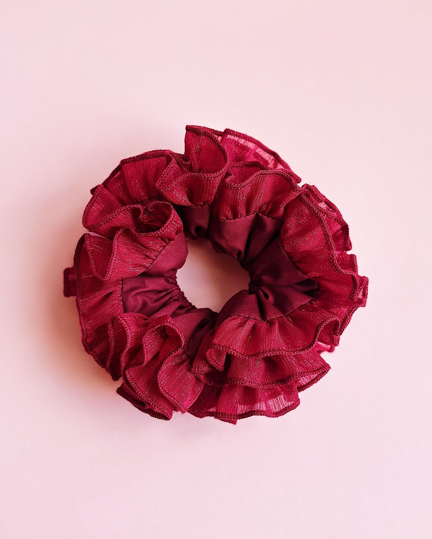 Valentine's Special : Oversized Chiffon Ruffled Scrunchie