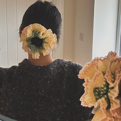 Oversized Green Gingham Scrunchies